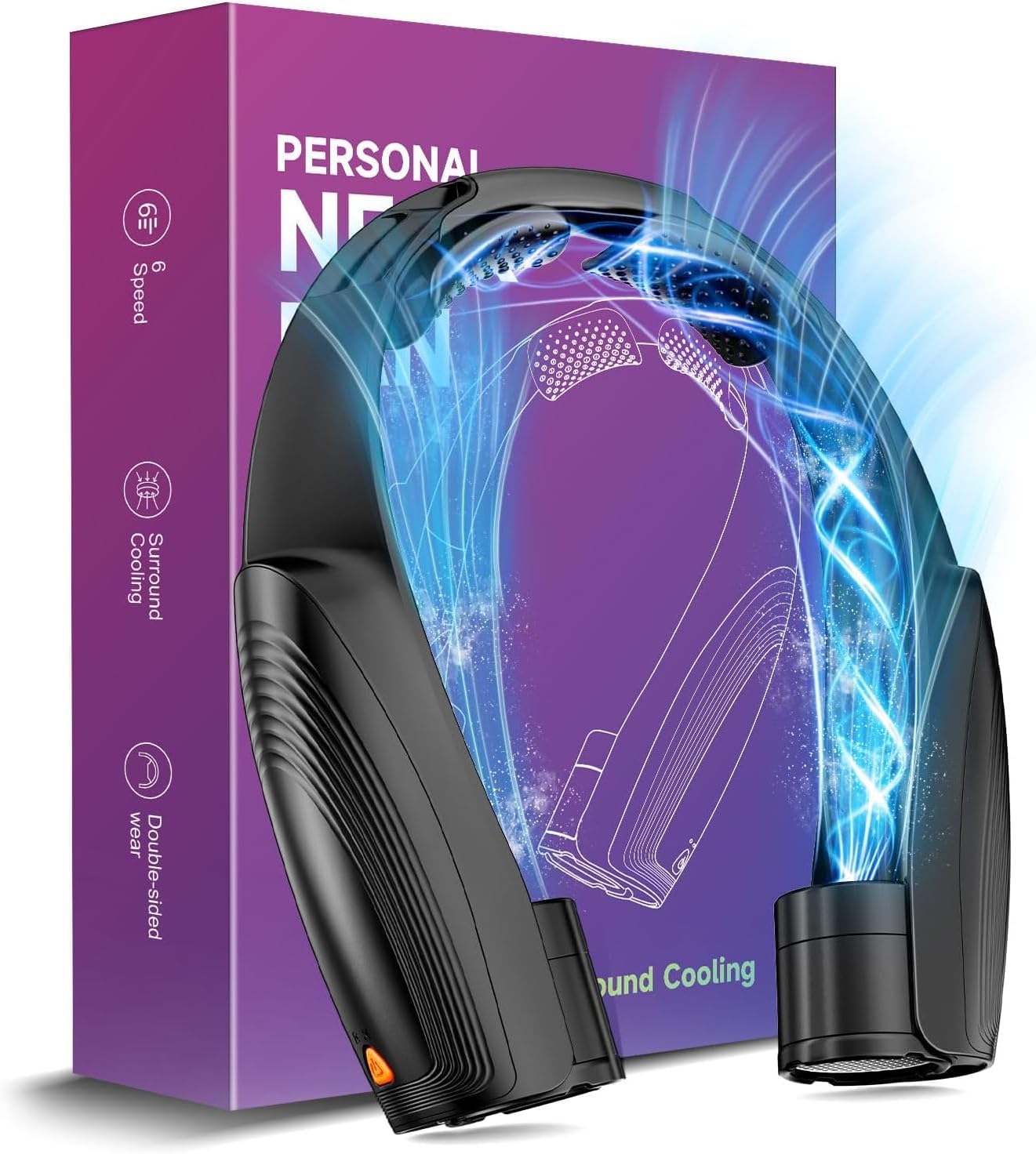 Stay Cool with the 8000mAh Portable Neck Fan