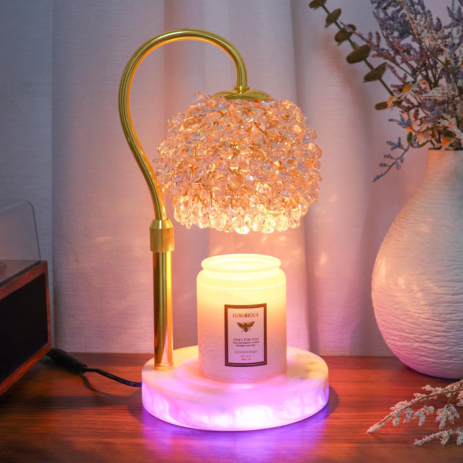 Elegant Candle Warmer with Timer and RGB