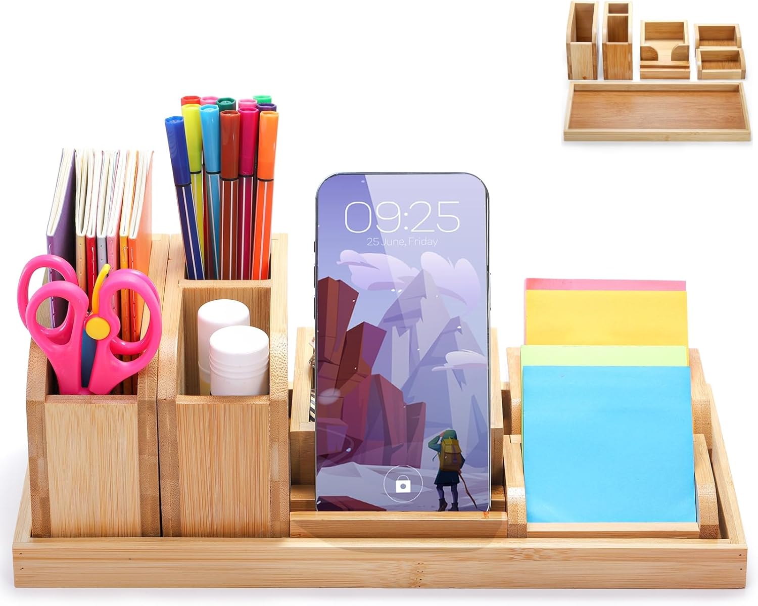 Organize Your Desk with Bamboo Tray